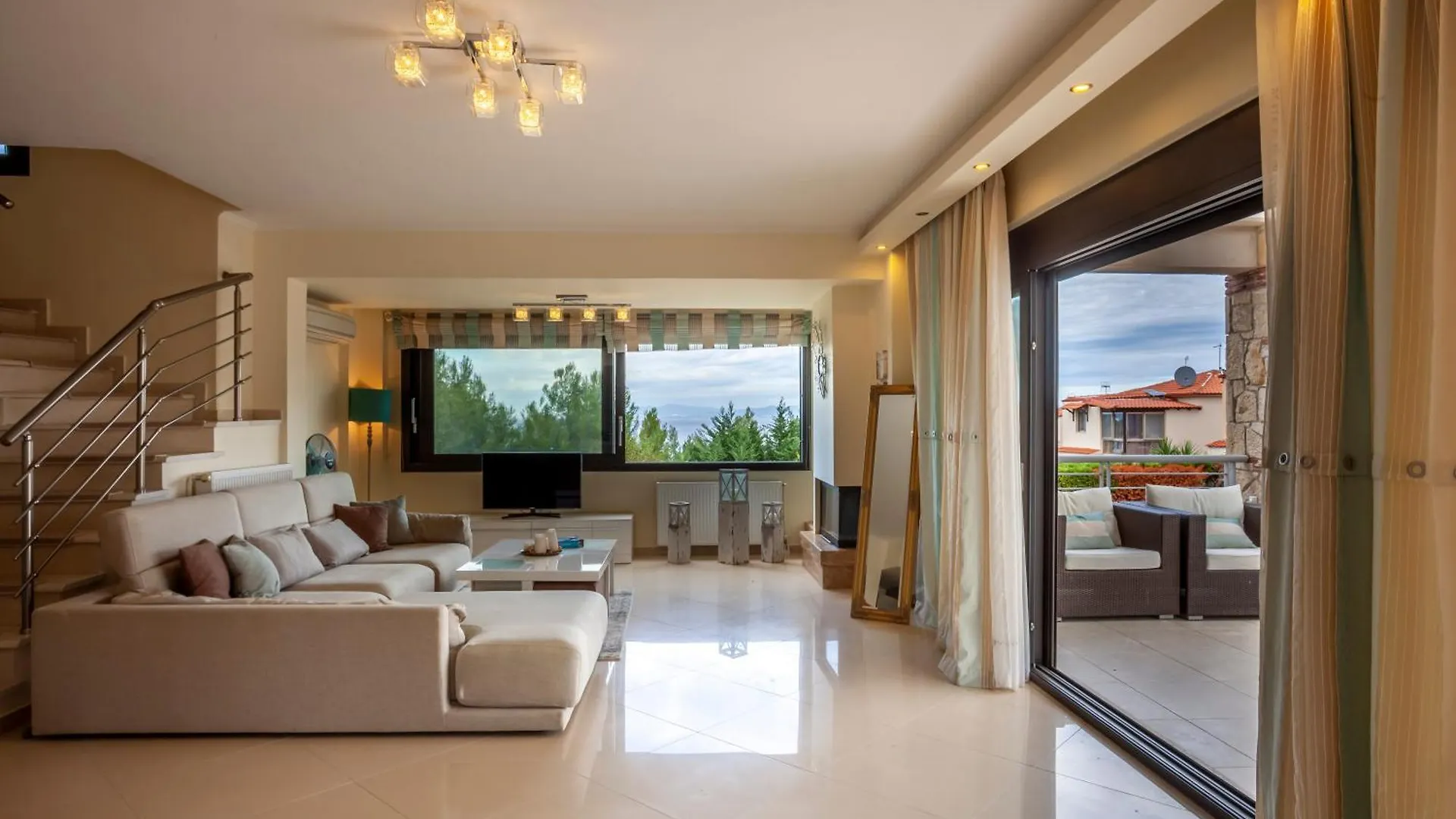 Perfect View Villa Deny With 6 Bedrooms And Heated Pool Hanioti