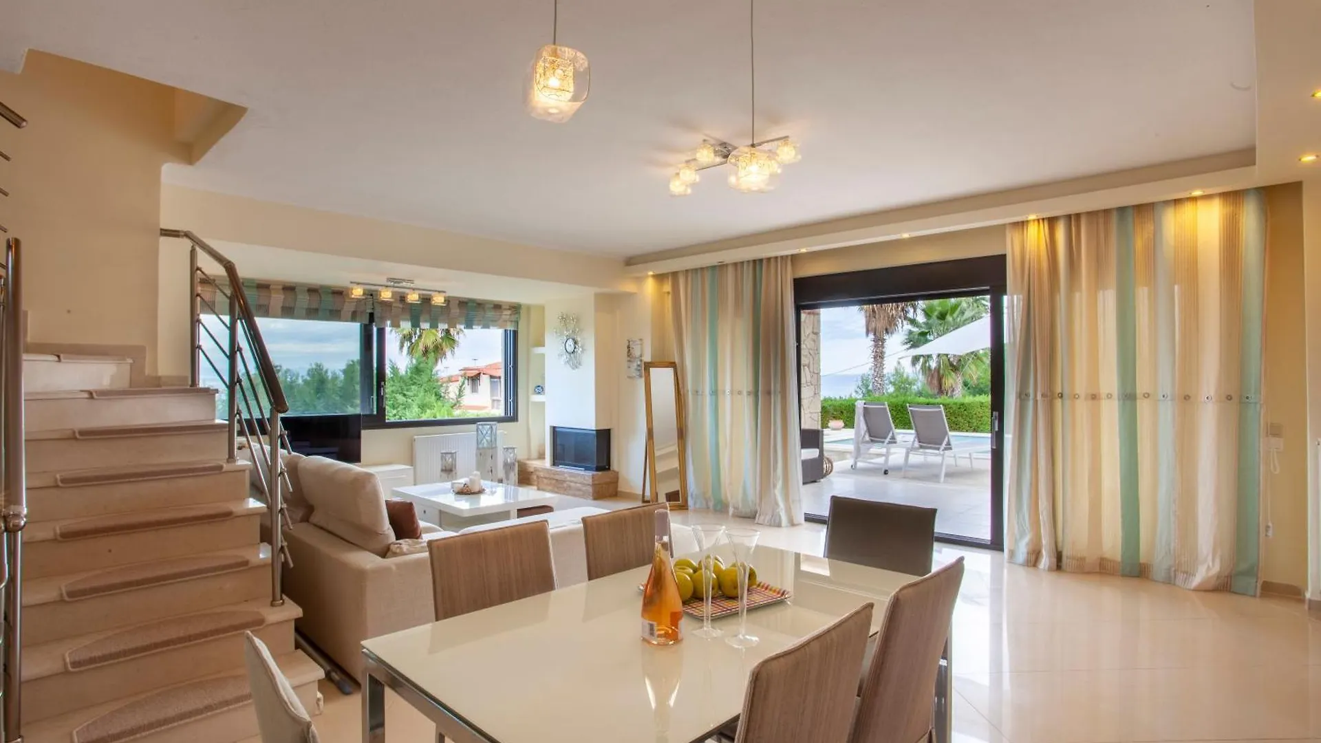 Perfect View Villa Deny With 6 Bedrooms And Heated Pool Hanioti