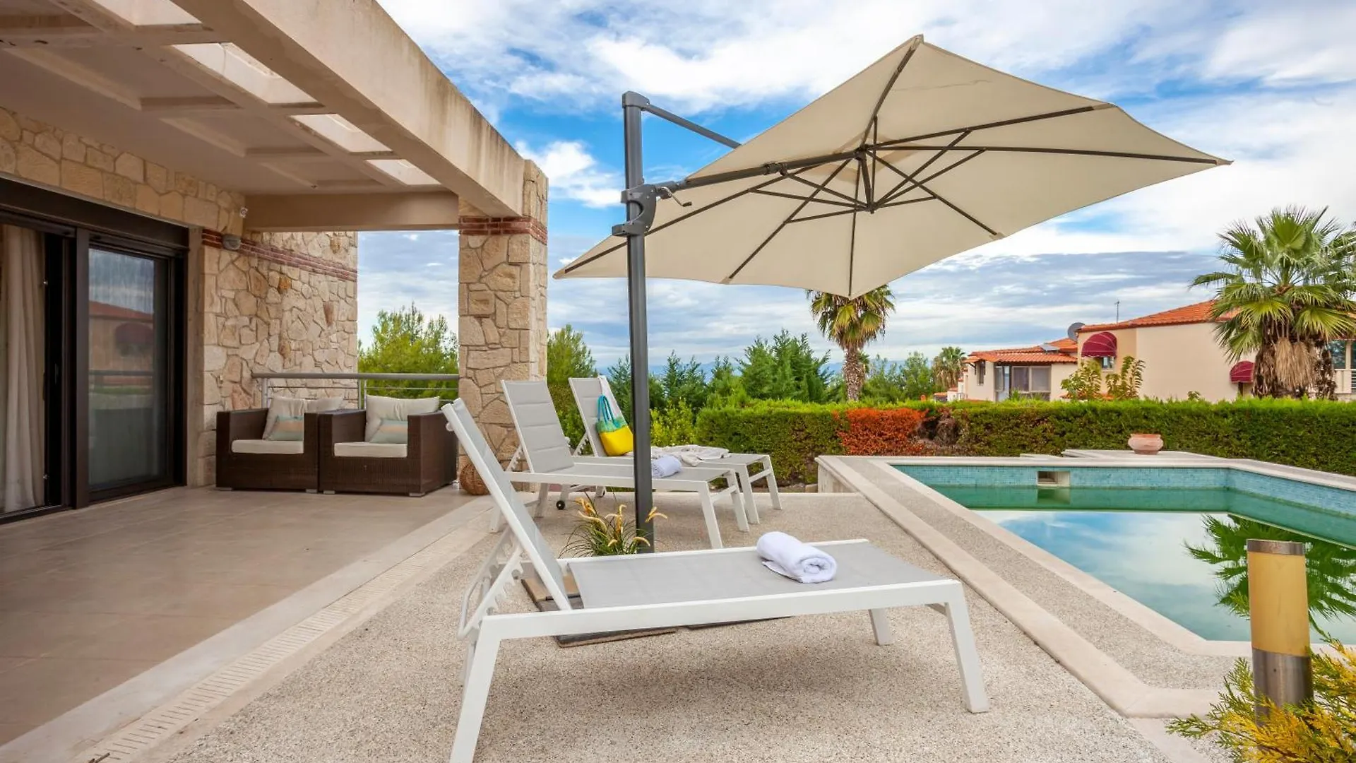 Perfect View Villa Deny With 6 Bedrooms And Heated Pool Hanioti