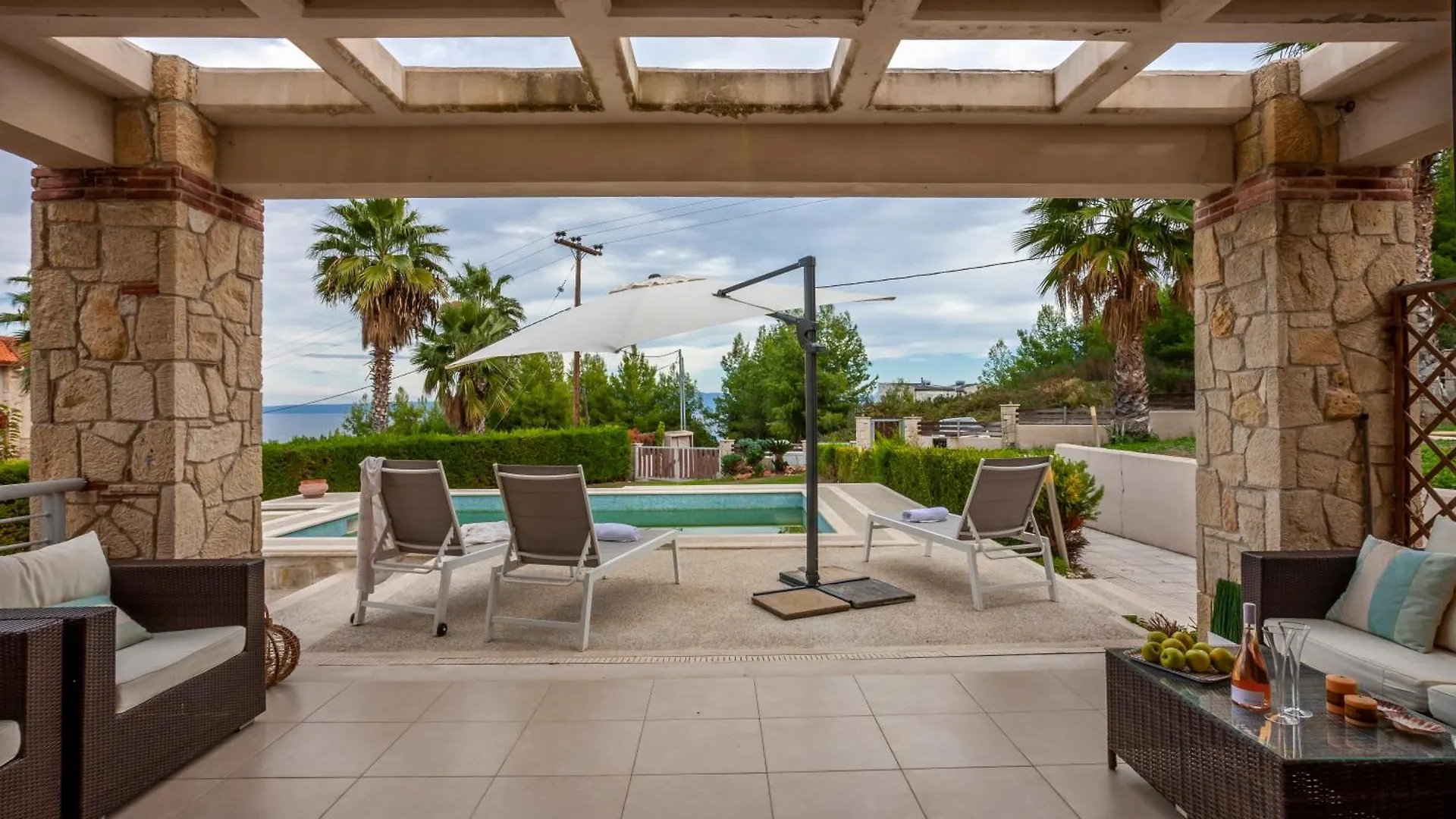 Perfect View Villa Deny With 6 Bedrooms And Heated Pool Hanioti